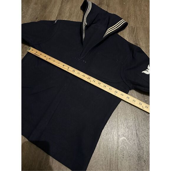 Vintage Military Wool USS Ranger Enlisted Top and Pants Navy Wool Wide Leg Sz 30 - Picture 14 of 15